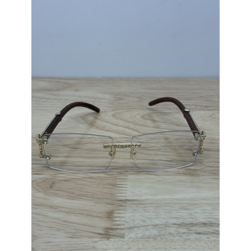 JIM HALO Ayla Eyeglasses Frames Unisex CZ and Gold Frames‎ Classy - Picture 7 of 11